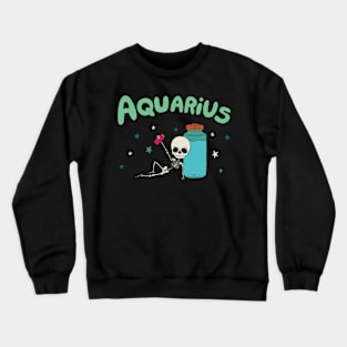 Skeleton Zodiac Signs (AQUARIUS) Crewneck Sweatshirt